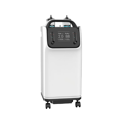 8-litrowy medyczny koncentrator tlenu z uchwytem i nebulizatorem Dual Flow
