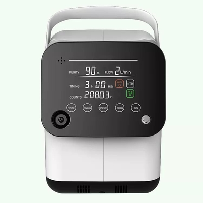 Regulowany 1 - 7 l / min Domowy generator tlenu Przenośny 1 l z głosem